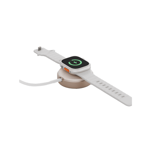 Energea MagDuo Arc 2 In 1 MagSafe Charger With Apple Watch Charger With Retractable USB-C Cable - Gold