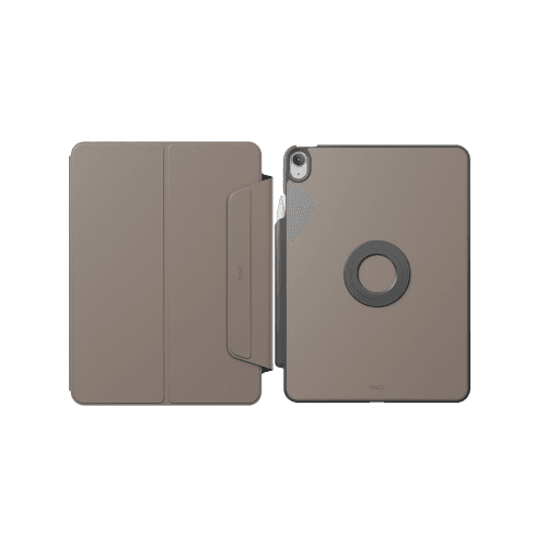 Uniq Rovus Snap Mount Magnetic 360 Rotating Detachable Case for iPad 11" - Flint Grey