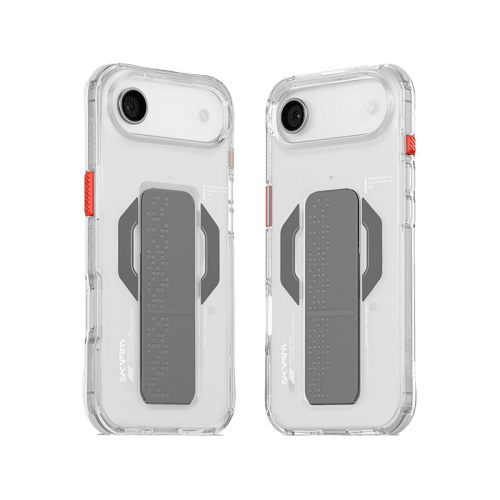 SkinArma Haxa MagSafe Case With Grip Stand for iPhone Air - Clear