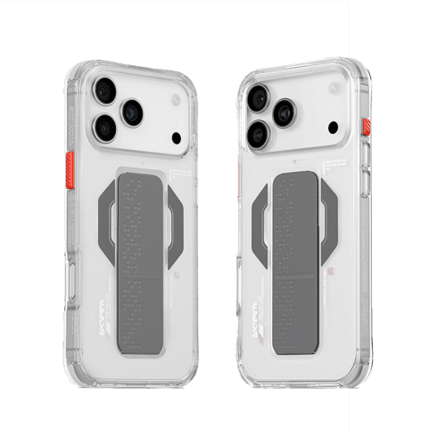 SkinArma Haxa MagSafe Case With Grip Stand for iPhone 17 Pro - Clear