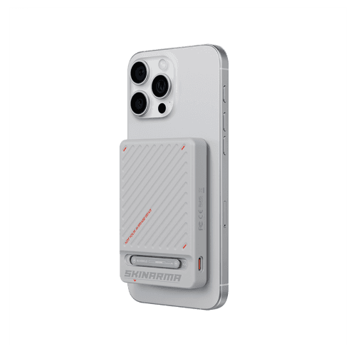 SkinArma ARC USB-C 20W 10000mAh Magnetic PowerBank With Integrated Stand - Light Grey