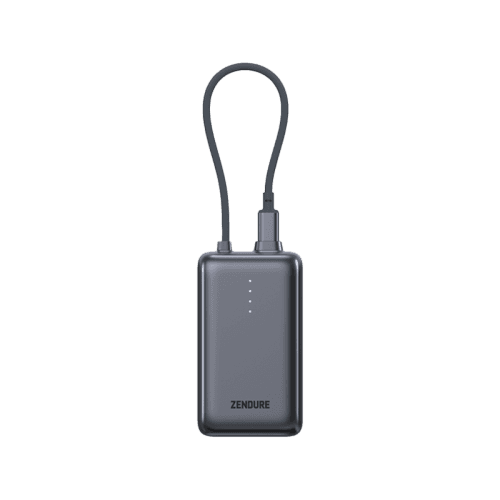 Zendure SuperMini Pro 30W 10,000mAh Power Bank With Built-In USB-C Cable - Grey