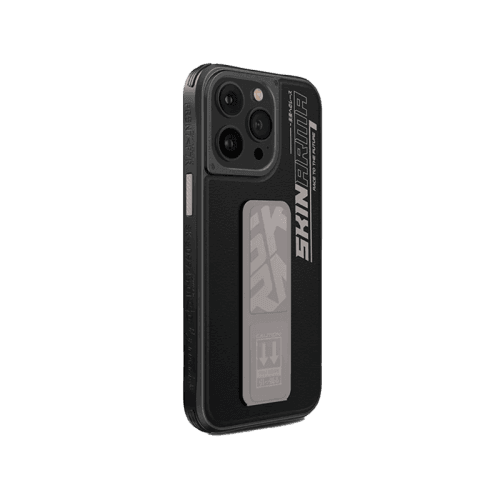 SkinArma Slate Grip-Stand Case for iPhone 15 Pro - Grey