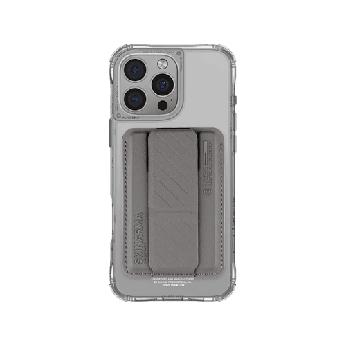 SkinArma Bundle Saido Kado Mag-Charge card Holder + Saido Magsafe case for iPhone 16 Pro - Titanium