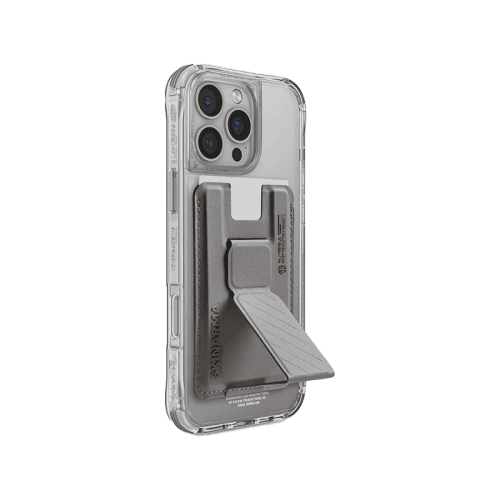 SkinArma Bundle Saido Kado Mag-Charge card Holder + Saido Magsafe case for iPhone 16 Pro - Titanium