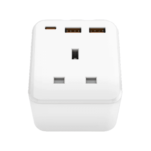 Bazic GoPort Cube 1-Port USB-C and 2-Port USB-A + 3X Multi Port Wall Charger - White