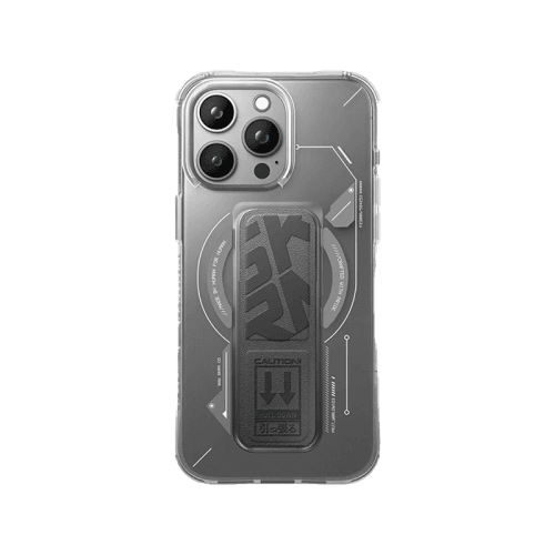 SkinArma Helio MagSafe Case With Grip Stand for iPhone 15 Pro - Grey