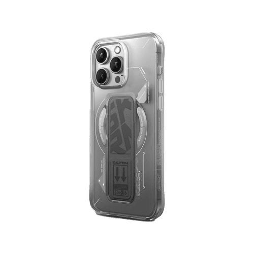 SkinArma Helio MagSafe Case With Grip Stand for iPhone 15 Pro - Grey