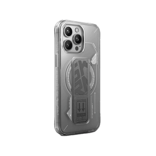 SkinArma Helio MagSafe Case With Grip Stand for iPhone 15 Pro - Grey