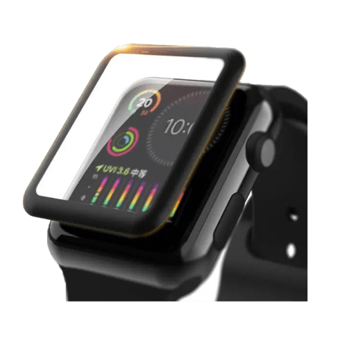 Green 3D HD Glass Screen Protector for Apple Watch 41mm - Black