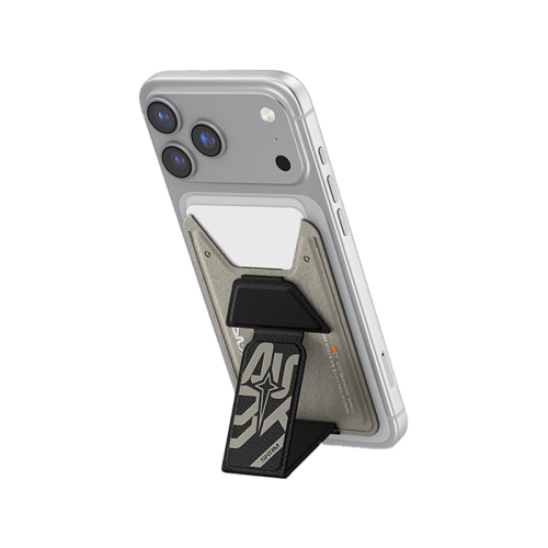 SkinArma Kado Aegis Wallet Mag-Charge Card Holder With Grip Stand - Grey