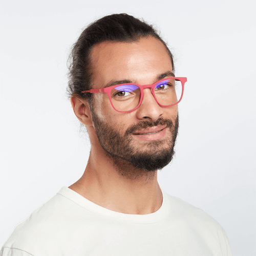 Barner Dalston Man Screen Glasses - Burgundy Red