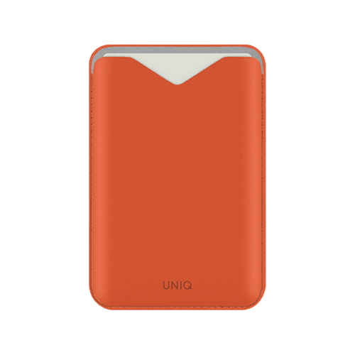 Uniq Lyden Evo Wallet Magnetic Snap-on Stand With Card Holder - Flame Orange