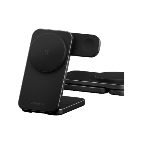 Energea MagTrio2 3 in 1 Foldable Magnetic Fast Wireless Charger - Gunmetal