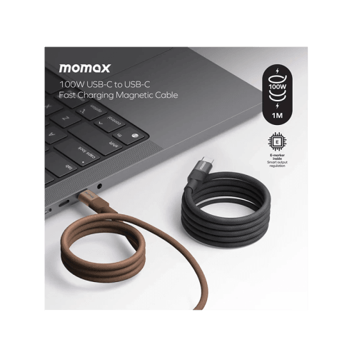 Momax Mag Link USB-C to USB-C Magnetic Cable 100W 1m - Blue