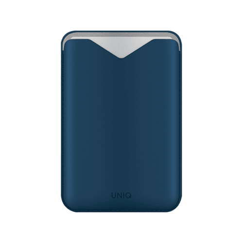 Uniq Lyden Evo Wallet Magnetic Snap-on Stand With Card Holder - Steel Blue