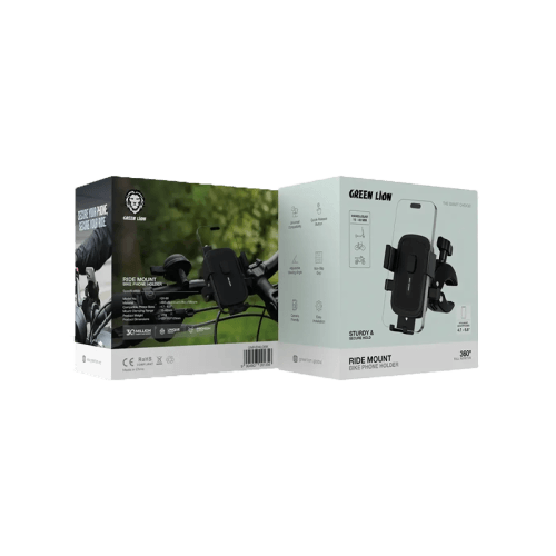 Green Lion Ride Mount Bike Phone Holder - Black