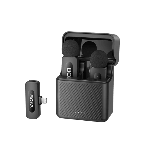 Boya BY-V3 2.4Ghz Wireless Micorphone for Lightning Device (2TX+1RX) -Black