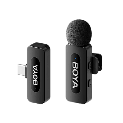 Boya BY-V10 2.4Ghz Wireless Micorphone for USB-C Device (1TX+1RX) - Black