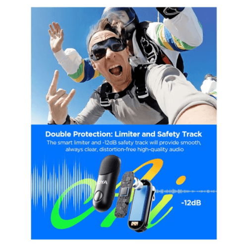 Boya Magic-05 Wireless Microphone With Ai Noise Cancellation USB-C Connector (2TX+1RX) - Black