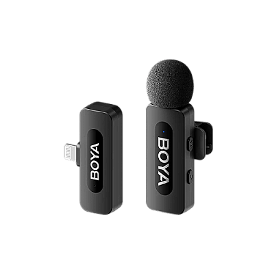 Boya BY-V1 2.4Ghz Wireless Micorphone for Lightning Device (1TX+1RX) -Black