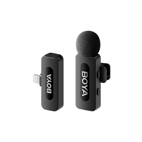 Boya BY-V1 2.4Ghz Wireless Micorphone for Lightning Device (1TX+1RX) -Black