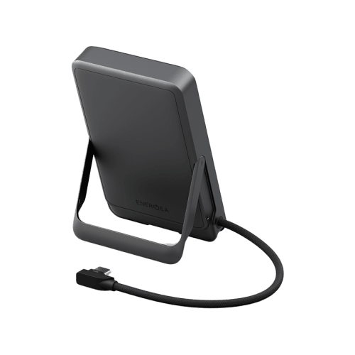 Energea Integra 20s With MagSafe Compatible Semi Solid State Power Bank With Built-in Cable and Stand 10000mAh - Gunmetal