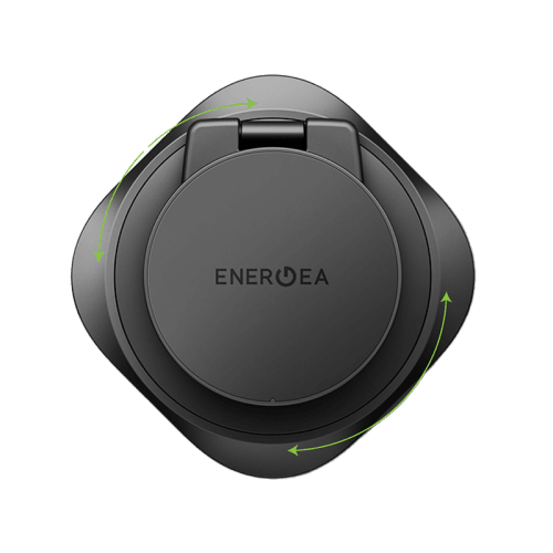 Energea AluMag Gyro 3 in 1 Foldable 25W Wireless Charger With 360 Rotating Base  - Gunmetal