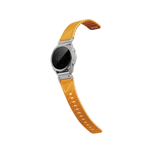 Uniq Fluo Magnetic Smart Watch Strap with Removable Connector For Garmin Watch 26mm Lug - Pale Orange