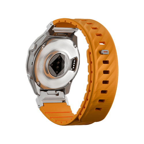 Uniq Fluo Magnetic Smart Watch Strap with Removable Connector For Garmin Watch 26mm Lug - Pale Orange