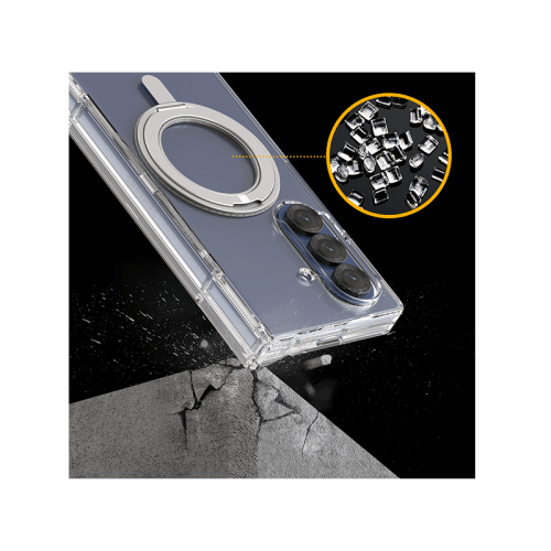 Araree Nukin 360 Magsafe Stand Case With Hinge Protection For Samsung Galaxy Z Fold 7 - Clear