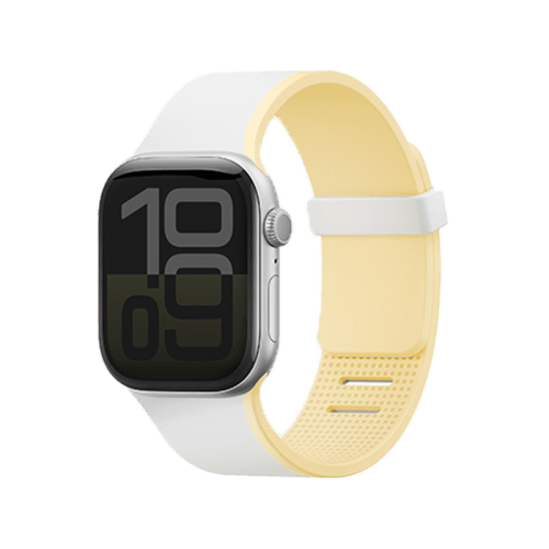 Uniq Revix IV Reversible Magnetic Strap For Apple Watch 42/41/40mm - White/ Butter Yellow