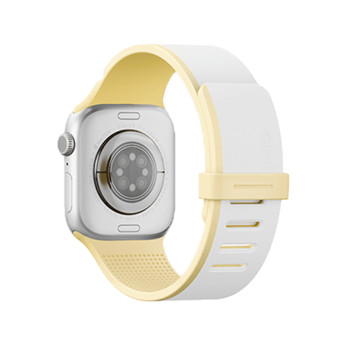 Uniq Revix IV Reversible Magnetic Strap For Apple Watch 42/41/40mm - White/ Butter Yellow