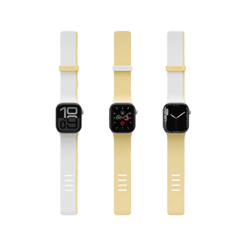 Uniq Revix IV Reversible Magnetic Strap For Apple Watch 42/41/40mm - White/ Butter Yellow