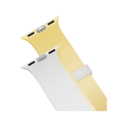 Uniq Revix IV Reversible Magnetic Strap For Apple Watch 42/41/40mm - White/ Butter Yellow