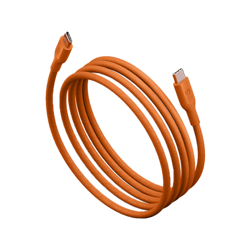 Energea Flow 480mbps USB-C to USB-C 60W Cable 1.5M - Orange