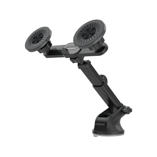 Porodo Dax-L Dual MagSafe Car Phone Mount with Adjustable Telescopic Arm - Black