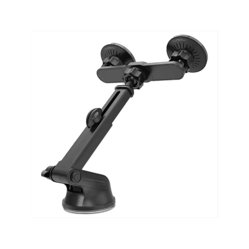 Porodo Dax-L Dual MagSafe Car Phone Mount with Adjustable Telescopic Arm - Black
