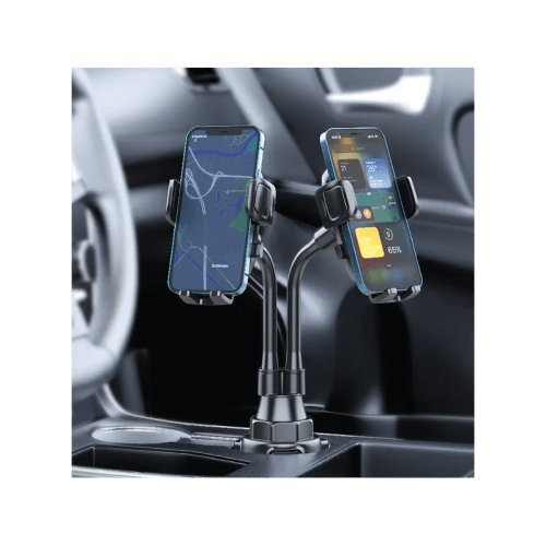 Green Lion Dual Drive Universal Car Phone Cup Holder Mount - Black