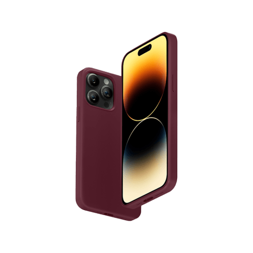 Smart Premium Silicone Magnetic Case for iPhone 14 Pro - Plum