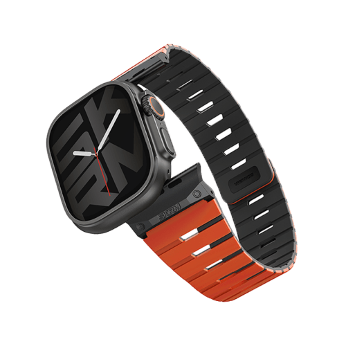 SkinArma Gemini Magnetic Watch Strap for Apple Watch 49/46/45MM - Black Orange