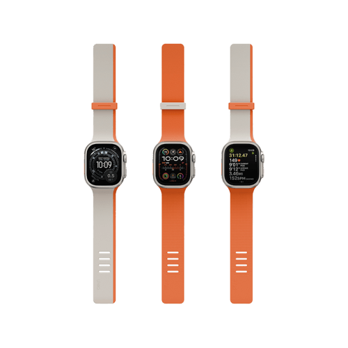 Uniq Revix IV Reversible Magnetic Strap For Apple Watch 49/46/45/44mm - Clay/ Volt Orange