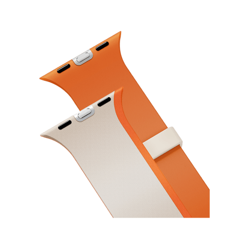 Uniq Revix IV Reversible Magnetic Strap For Apple Watch 49/46/45/44mm - Clay/ Volt Orange