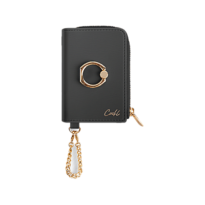 Uniq Coehl Mirelle Magnetic Wallet with Wrist Strap- Ebony