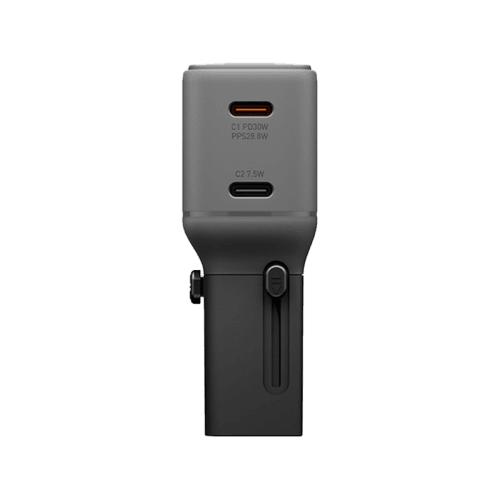 Energea TravelGo Adapter 30 2 Port USB-C 30W PD Travel Adapter - Gunmetal