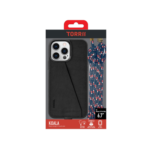 Torrii Koala-P Case with Two Card Slots And Finger Strap For iPhone 11 Pro - Black