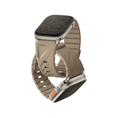 Uniq Fluo Bundle Magnetic Watch Strap With Connector for Apple Watch 40mm to 49mm - Soft Sand