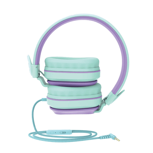 Riwbox  Kids Wired Headphones - Purple / Green