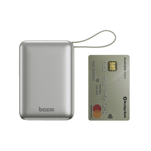 Bazic GoPower Fusion Mini 20K 3 in 1 Power Bank 20000mAh With Build in USB-C & Lightning Cable - Pebble
