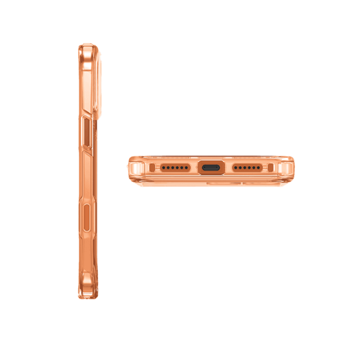 Uniq Hybrid Lifepro Xtreme MagSafe case for iPhone 17 Pro - Frost Clear / Volt Orange